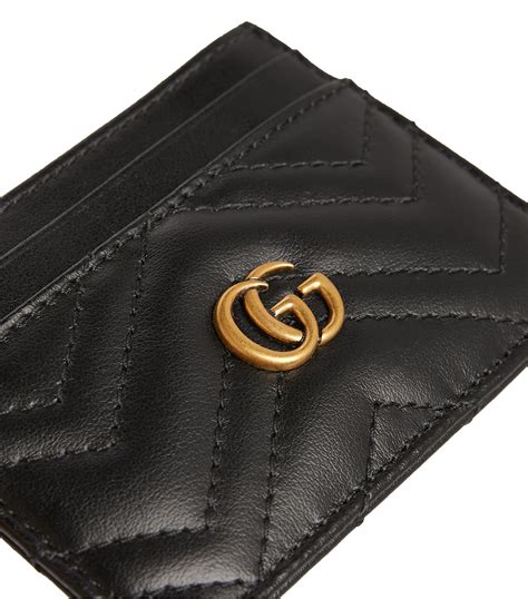 gucci black cardholder folding|gucci black leather card holder.